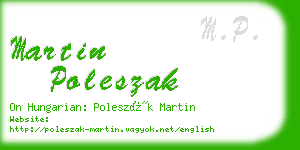 martin poleszak business card